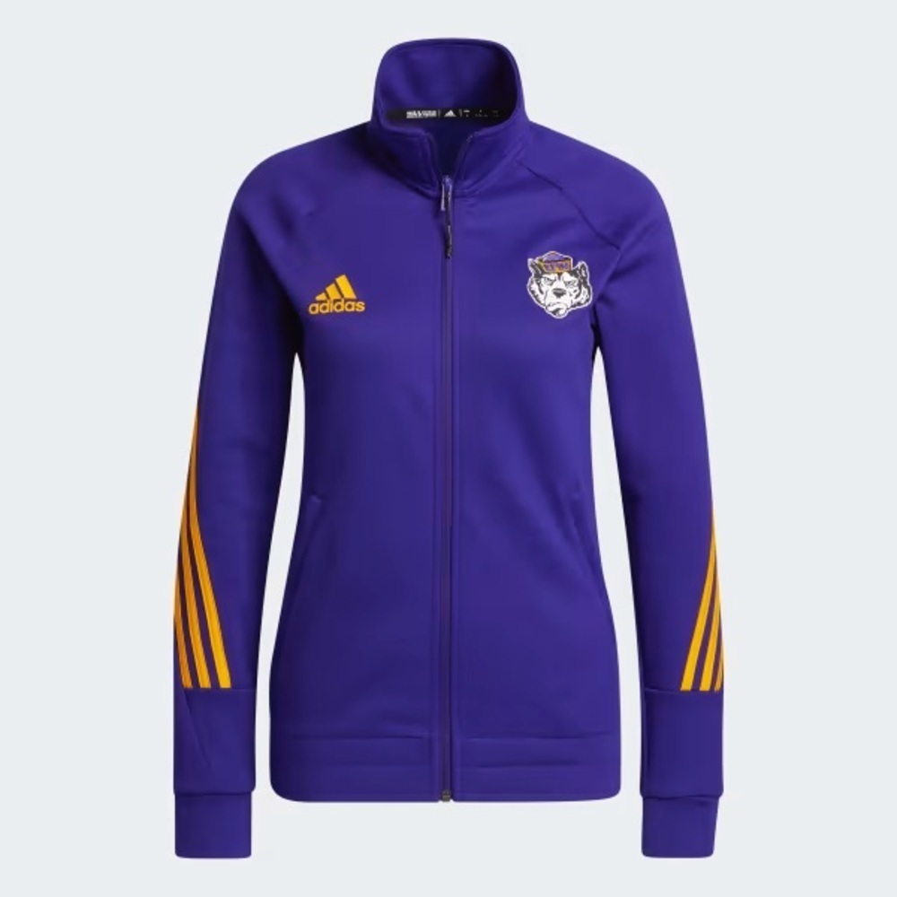 Adidas Purple HUSKIES FASHION TRACK JACKET Displaying Washington Pride NWT